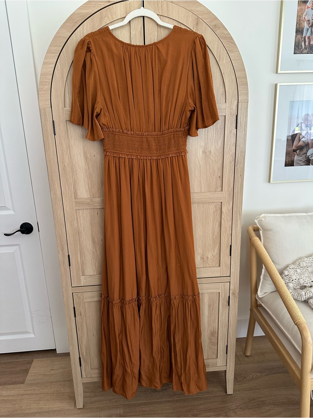 Baltic Born Maxi Dress in Rust Brown - Picture 4 of 5